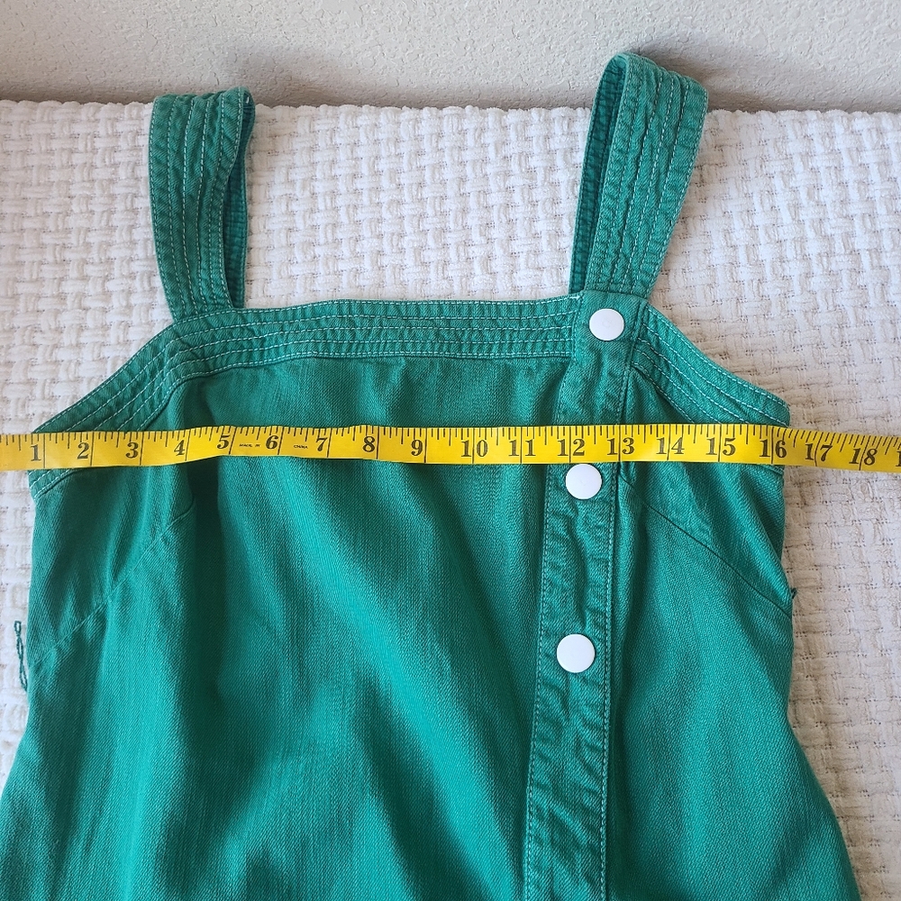 Maeve Anthropologie Green Button-Down Dress US Women's Size 10 - Picture 7 of 10